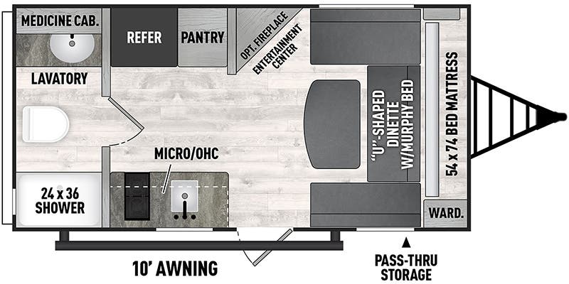 2022 FOREST RIVER VIKING 162RBU, , floor-plans-day image number 0